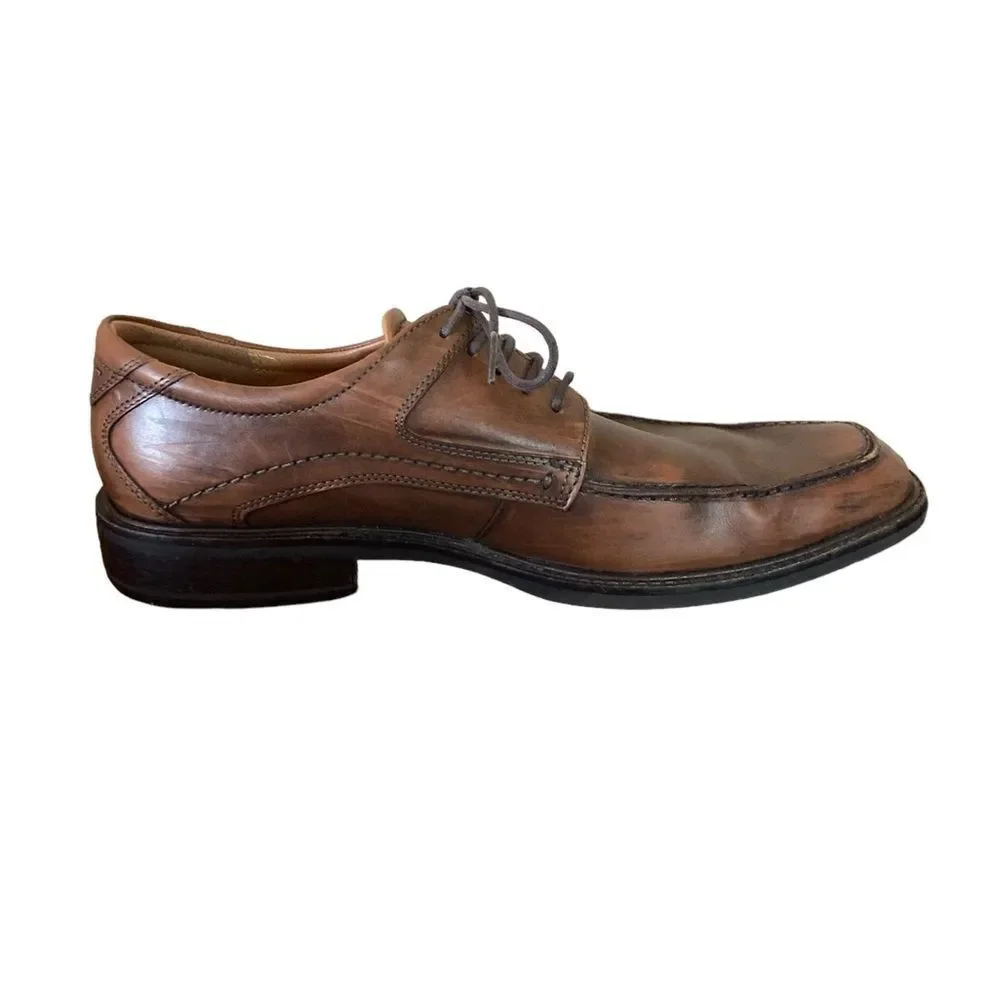 Ecco Shoes Mens Size 11 Leather Square Toe Oxfords